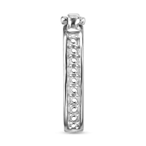 Simulated Diamond 0.10 ctw Charm in Sterling Silver