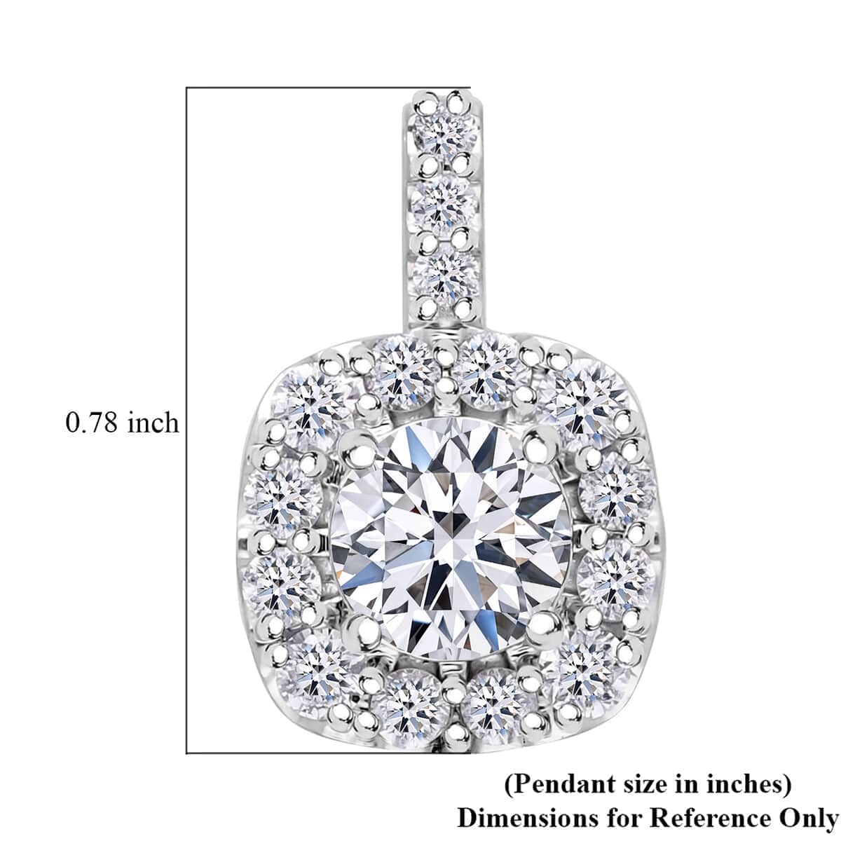 Luxuriant Lab Grown Diamond E-F VS 2.00 ctw Pendant in 14K White Gold  image number 5