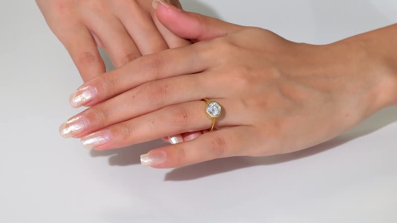 Moissanite Solitaire Classic Ring in Sterling Silver