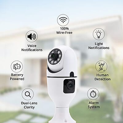 Multi-functional Dual-Len Wifi Security Stereo Vision Camera