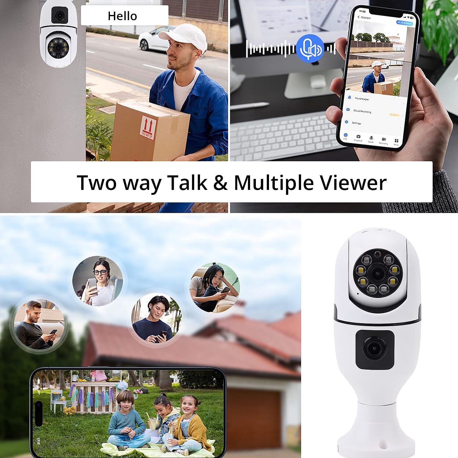 Multi-functional Dual-Len Wifi Security Stereo Vision Camera