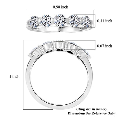 NY Closeout Luxuriant Lab Grown Diamond VS 1.00 ctw Ring in 950 Platinum (Size 7.0)