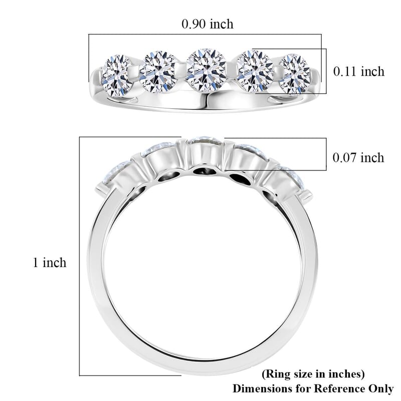 NY Closeout Luxuriant Lab Grown Diamond VS 1.00 ctw Ring in 950 Platinum (Size 7.0)