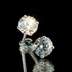 NY Closeout Luxuriant Lab Grown Diamond 1.60 ctw Earrings in 14K White Gold