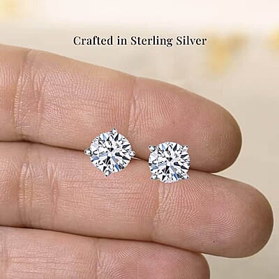 NY Closeout Luxuriant Lab Grown Diamond G VS 1.60 ctw Earrings in 14K White Gold
