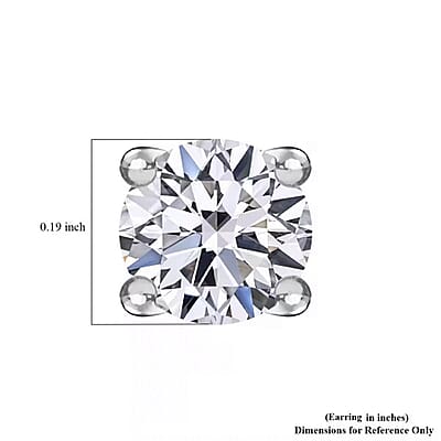 NY Closeout Luxuriant Lab Grown Diamond G VS 1.60 ctw Earrings in 14K White Gold