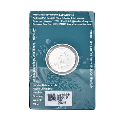 Kundan 999 Fine Silver Kalpataru Tree Coin 5 Grams