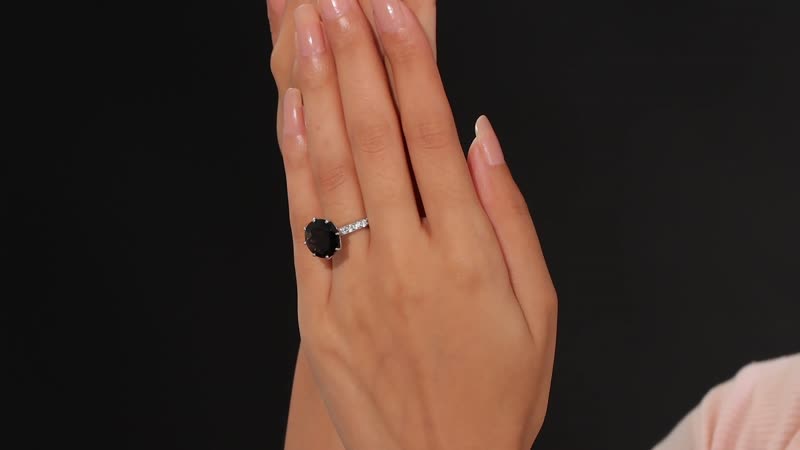 GP Brazilian Smoky Quartz, Multi Gemstone Ring in Rhodium Over Sterling Silver (Size 10.0) 9.85 ctw