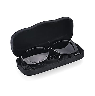 UV400 Polarized Sunglass with Chain and Storage Bag- Black
