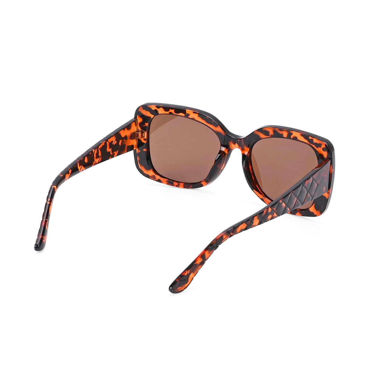 UV400 Polarized Sunglass with Chain and Storage Bag- Golden image number 2