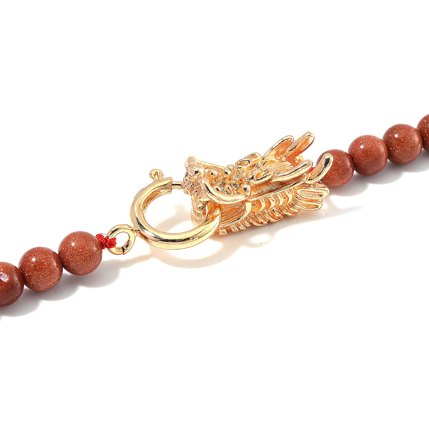 Gold Sandstone and Brown Austrian Crystal 150.00 ctw Beaded Necklace in Goldtone 20 Inches