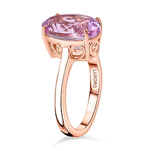 Luxoro Premium Martha Rocha Kunzite 7.45 ctw Solitaire Ring in 10K Rose Gold (Size 10.5)