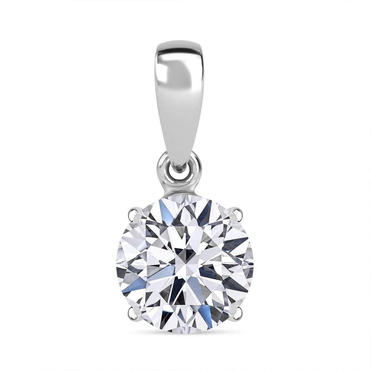 Luxuriant Lab Grown Diamond G-H, SI 0.50 ctw Solitaire Pendant in Platinum Over Sterling Silver (Del. in 12-15 Days) image number 0