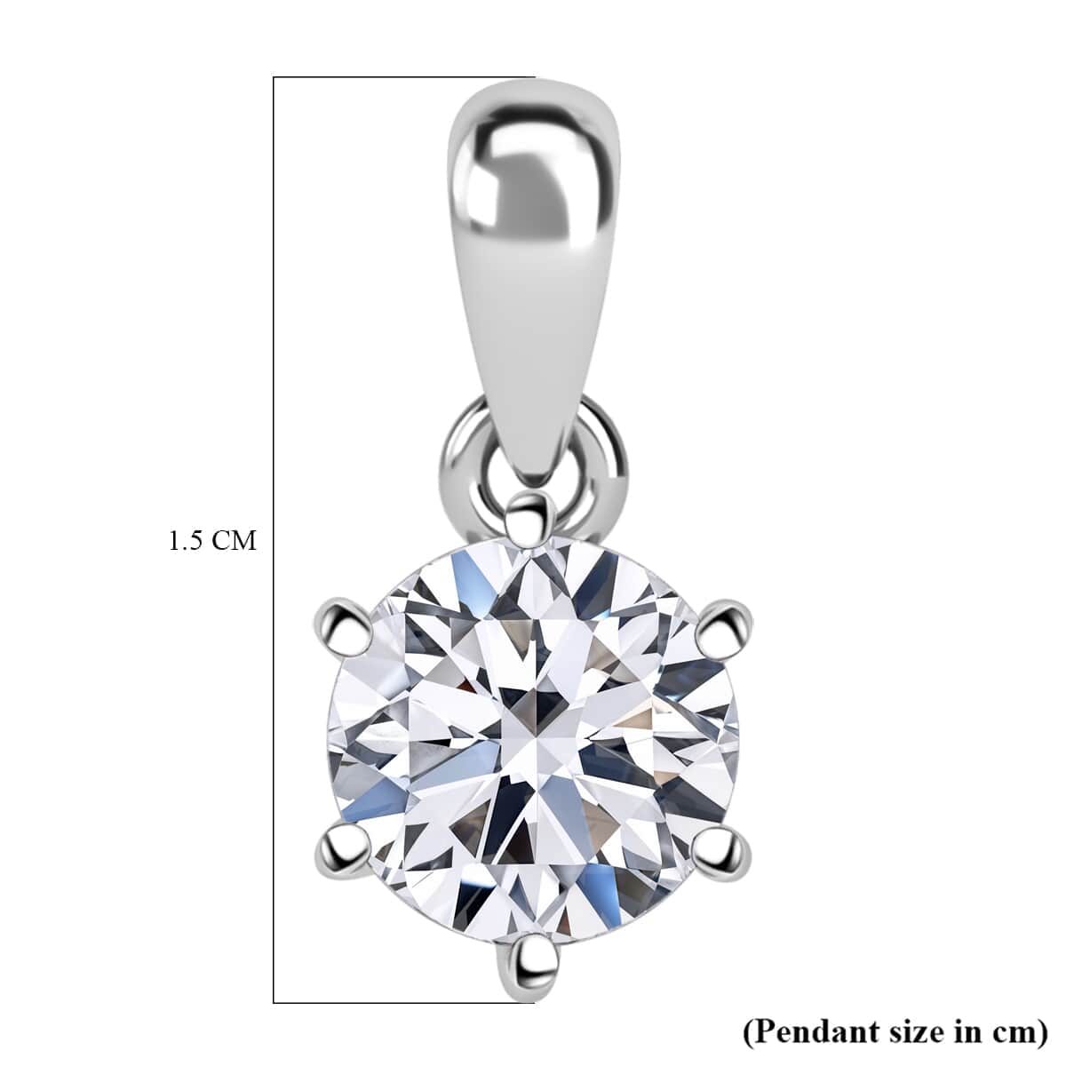 Luxuriant Lab Grown Diamond G-H, SI 0.50 ctw Solitaire Pendant in Platinum Over Sterling Silver (Del. in 12-15 Days) image number 5