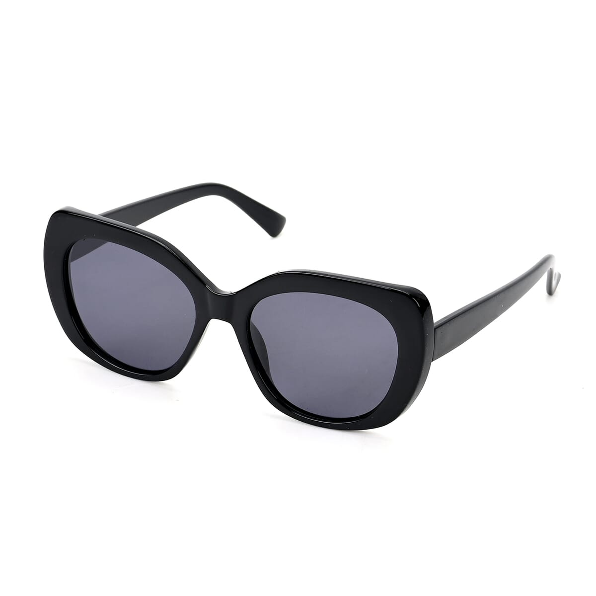 UV400 Polarized Sunglass with Chain and Storage Bag- Black image number 1