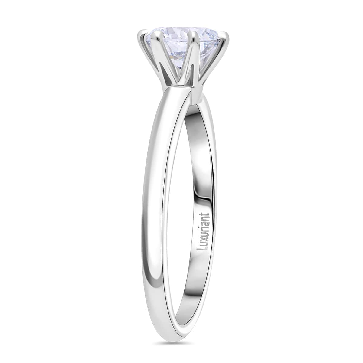 Luxuriant Lab Grown Diamond E-F VS 5.00 ctw Solitaire Ring in 950 Platinum (Size 6.0) 6.80 Grams image number 4