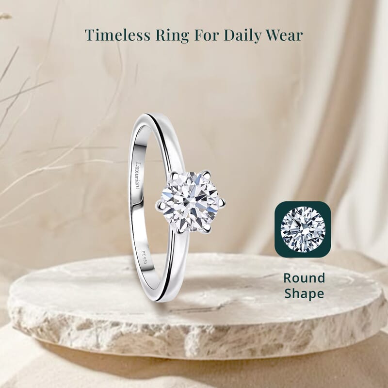 IGI Certified Luxuriant Lab Grown Diamond G VS2 5.00 ctw Solitaire Ring in 950 Platinum (Size 10.0) 6.80 Grams