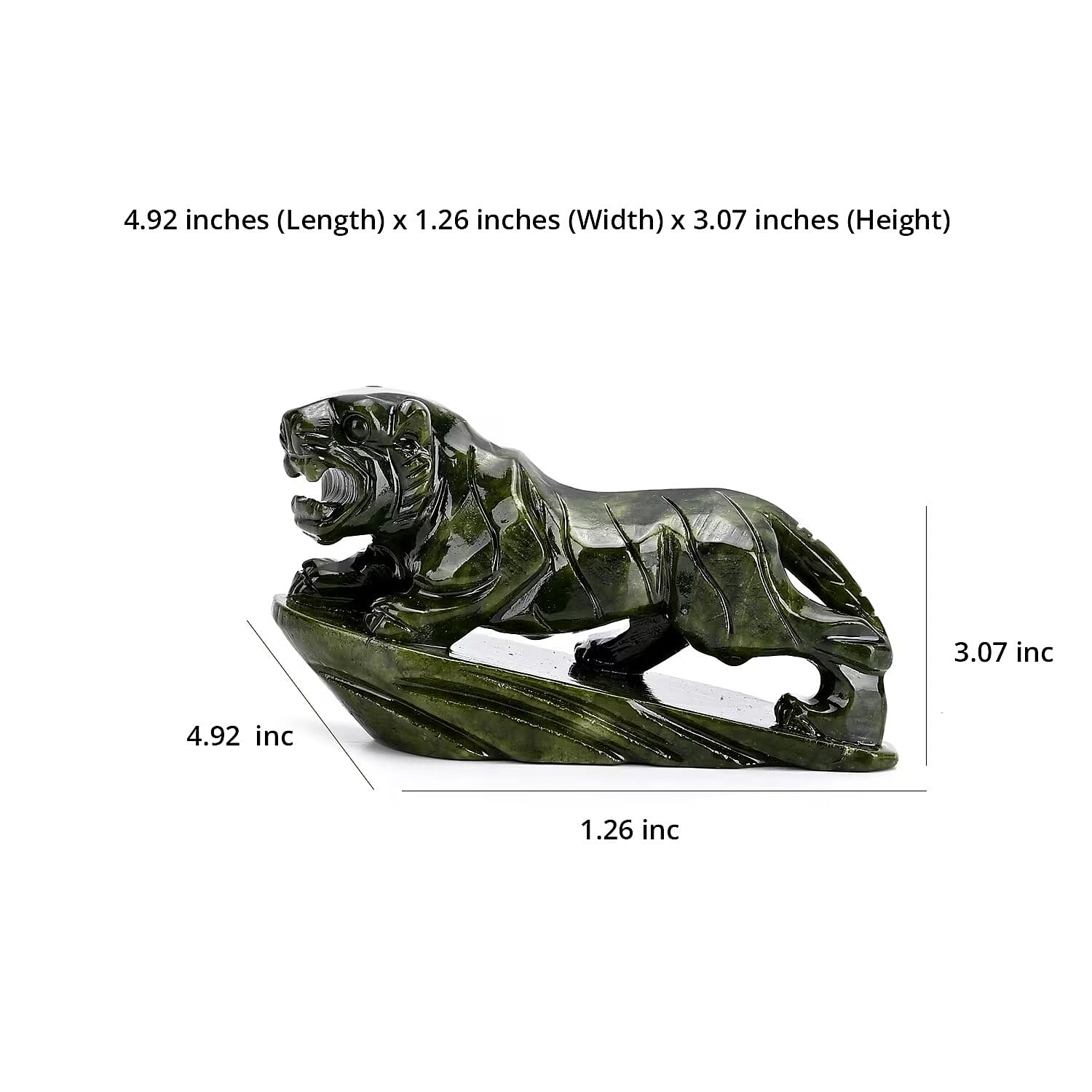 Handcrafted Serpentine Tiger Figurine