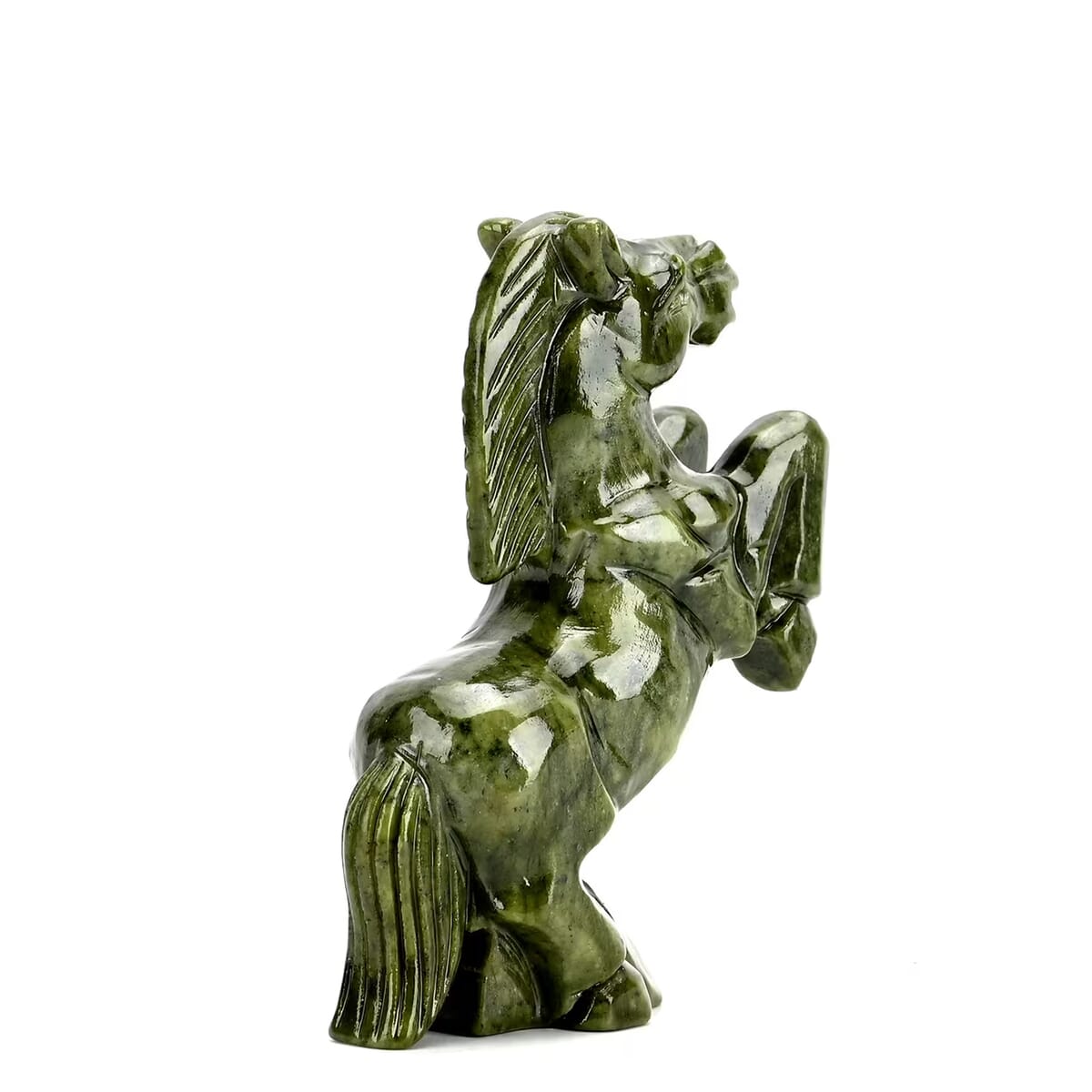Handcrafted Serpentine Horse Figurine image number 5