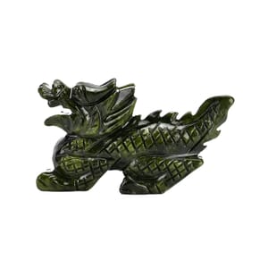 Handcrafted Serpentine Dragon Figurine (4.92x1.26x3.15)