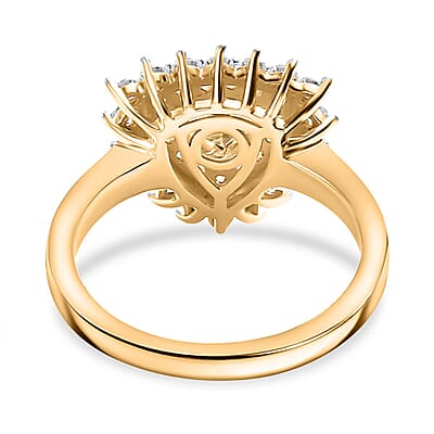 Premium Brazilian Heliodor and Multi Gemstone 1.40 ctw Sunlit Ring in 18K Vermeil Yellow Gold Over Sterling Silver (Size 10.0)