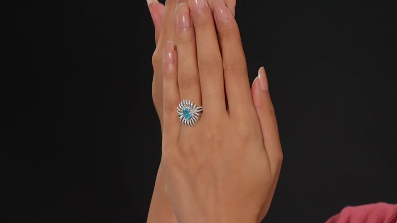 GP Apatite, Multi Gemstone Ring in Rhodium Over Sterling Silver (Size 10.0) 2.35 ctw