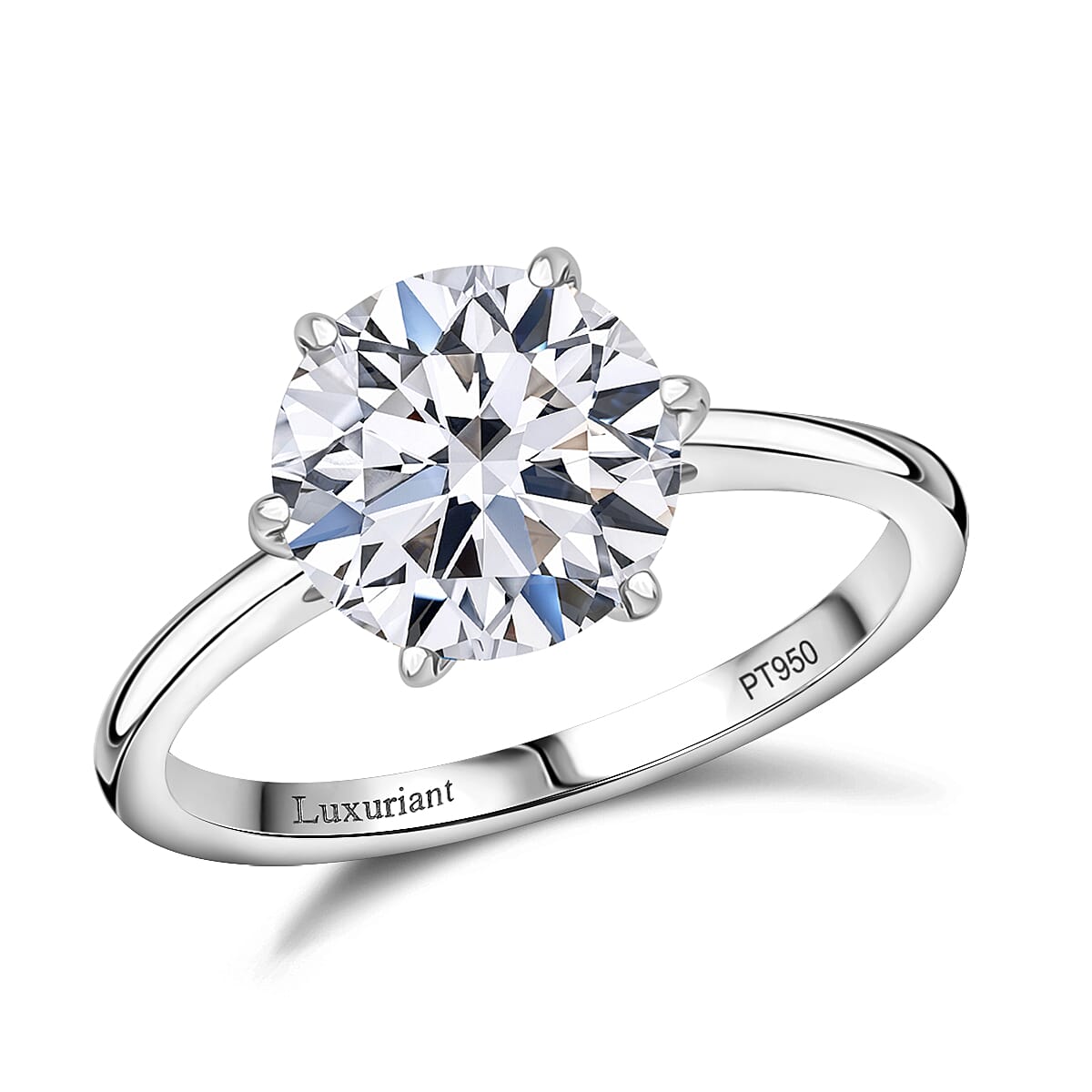 IGI Certified Luxuriant Lab Grown Diamond G, VS2 3.00 ctw Solitaire Ring in 950 Platinum (Size 9.5) 4.25 Grams (Del. In 10-12 Days) image number 0