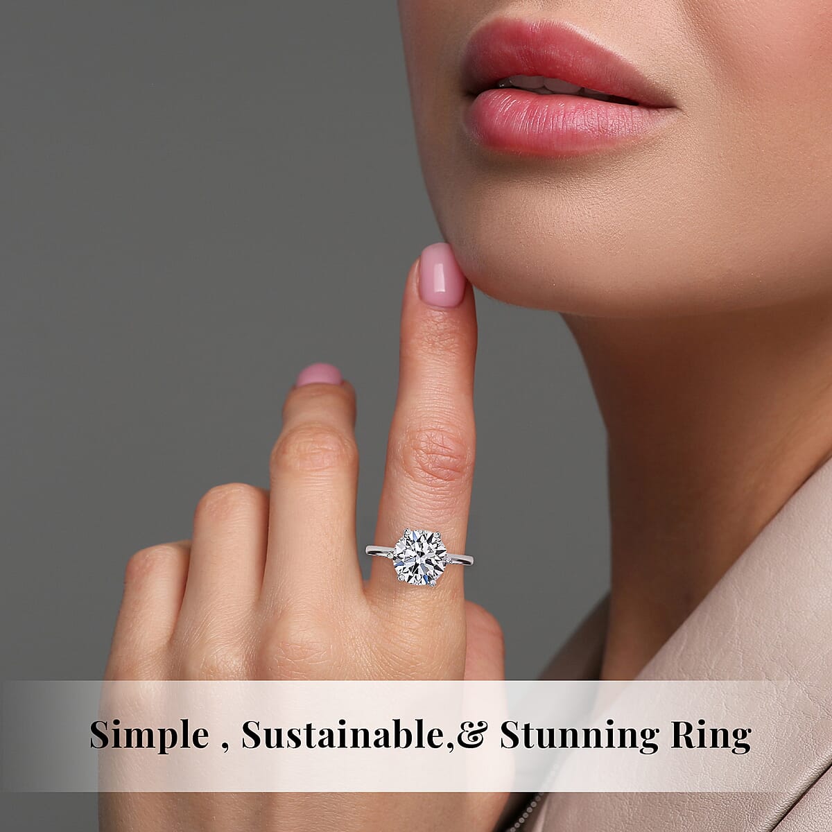 IGI Certified Luxuriant Lab Grown Diamond G, VS2 3.00 ctw Solitaire Ring in 950 Platinum (Size 9.5) 4.25 Grams (Del. In 10-12 Days) image number 6