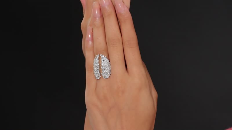 GP White Zircon Ring in Rhodium Over Sterling Silver (Size 10.0) 8.35 ctw