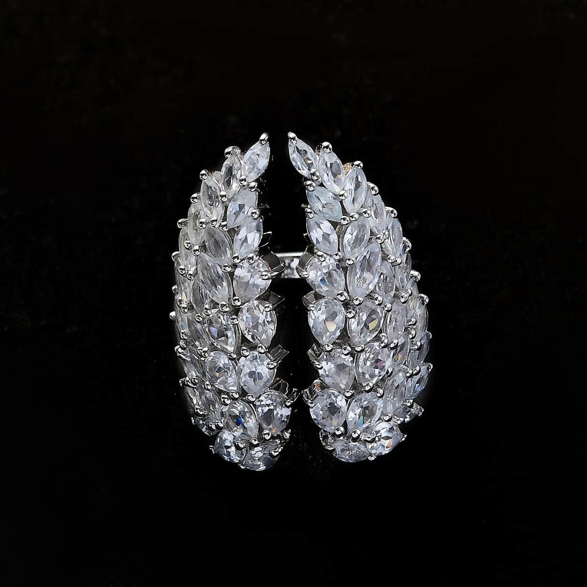 GP Amore Collection White Zircon 8.35 ctw Angel Wings Ring in Rhodium Over Sterling Silver (Size 10.0)  image number 2