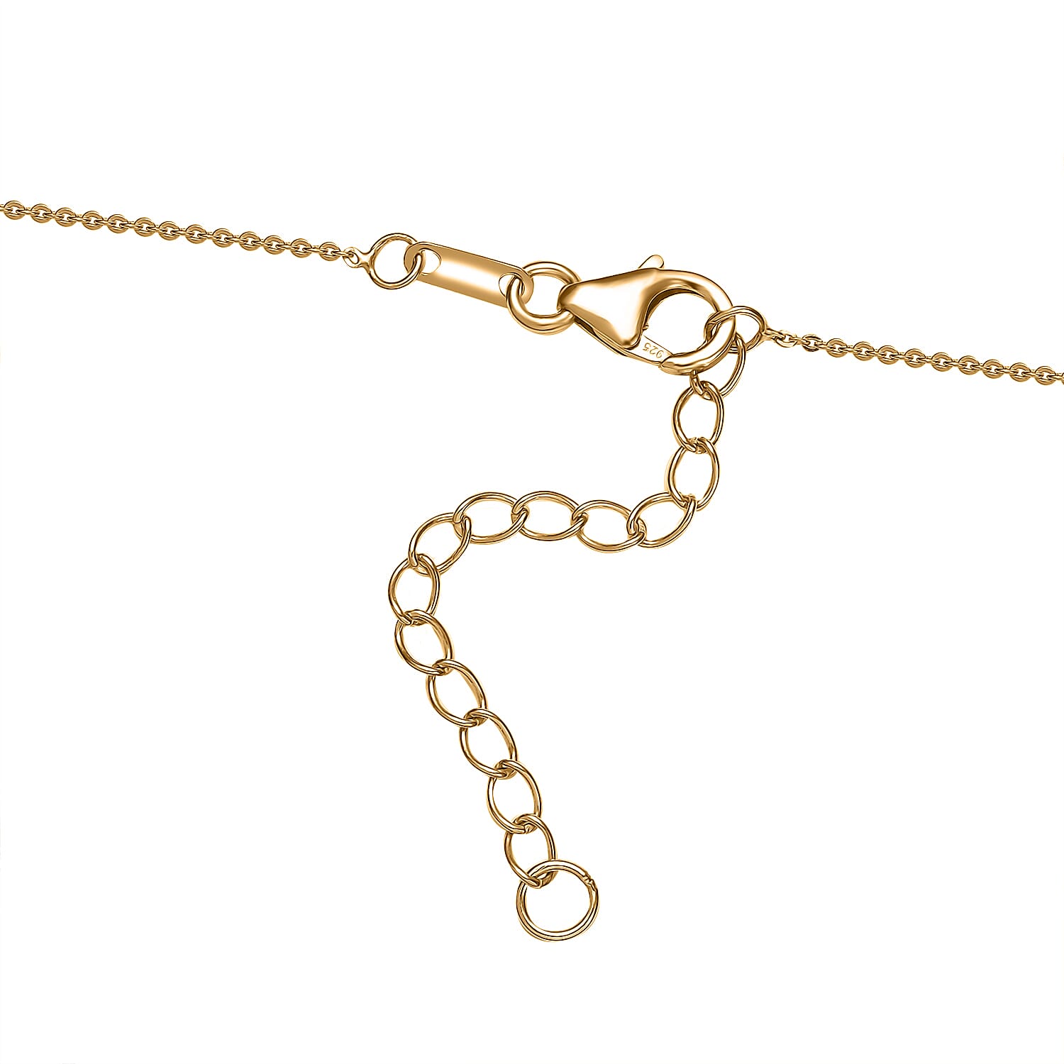 D'Joy Moissanite 2.15 ctw Necklace in 18K Vermeil Yellow Gold Over Sterling Silver 18 Inches