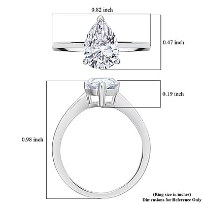 SGL Certified Luxuriant Lab Grown Diamond G VS 2.00 ctw Ring in 950 Platinum (Size 10.0) 4 Grams