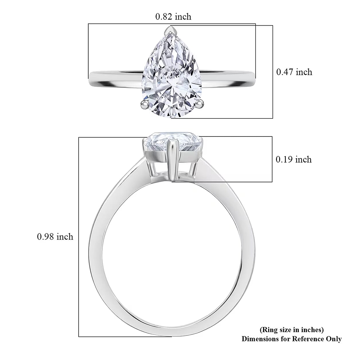 SGL Certified Luxuriant Lab Grown Diamond G VS 2.00 ctw Ring in 950 Platinum (Size 6.5) 4 Grams image number 8