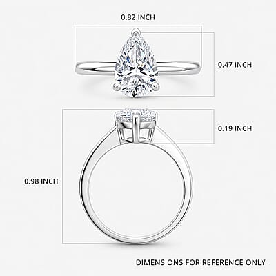 Luxuriant Lab Grown Diamond G VS 2.00 ctw Ring in 950 Platinum (Size 7.0) 4 Grams
