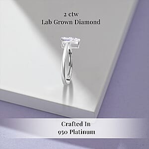 SGL Certified Luxuriant Lab Grown Diamond G-H, VS 2.00 ctw Ring in 950 Platinum (Size 8.0) 4 Grams