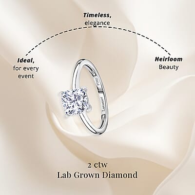 SGL Certified Luxuriant Lab Grown Diamond G-H, VS 2.00 ctw Ring in 950 Platinum (Size 10.0) 4 Grams