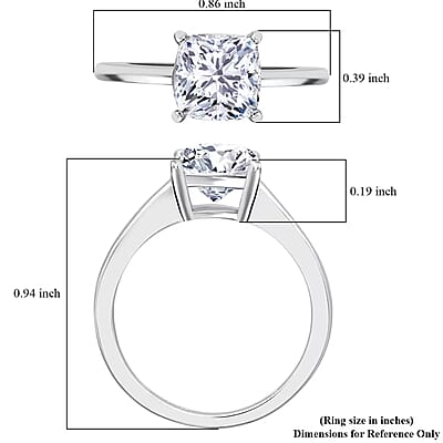 SGL Certified Luxuriant Lab Grown Diamond G-H, VS 2.00 ctw Ring in 950 Platinum (Size 10.0) 4 Grams