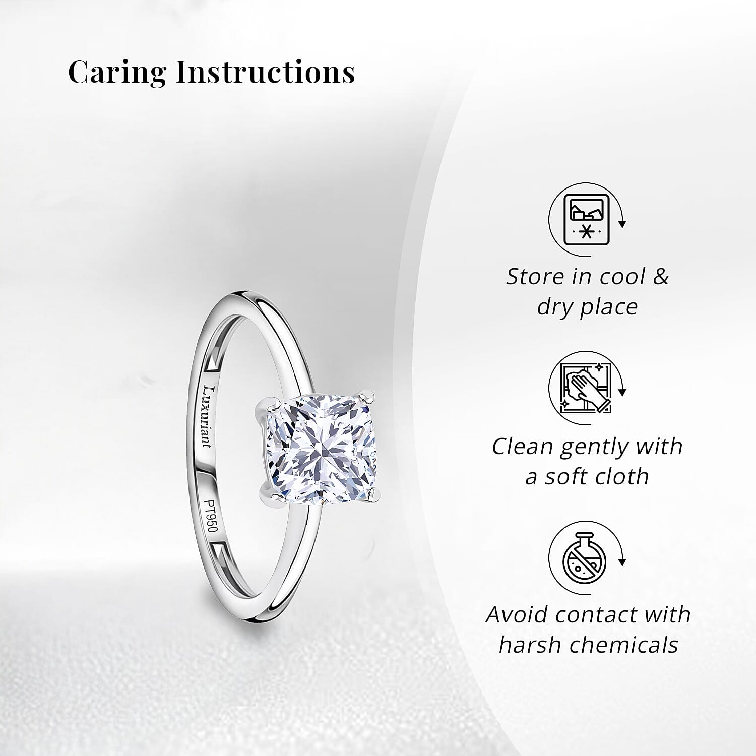 Auction of the Month SGL Certified 950 Platinum Luxuriant Lab Grown Diamond (G-H, VS) Ring (Size 10.5) (4 g) 2.00 ctw