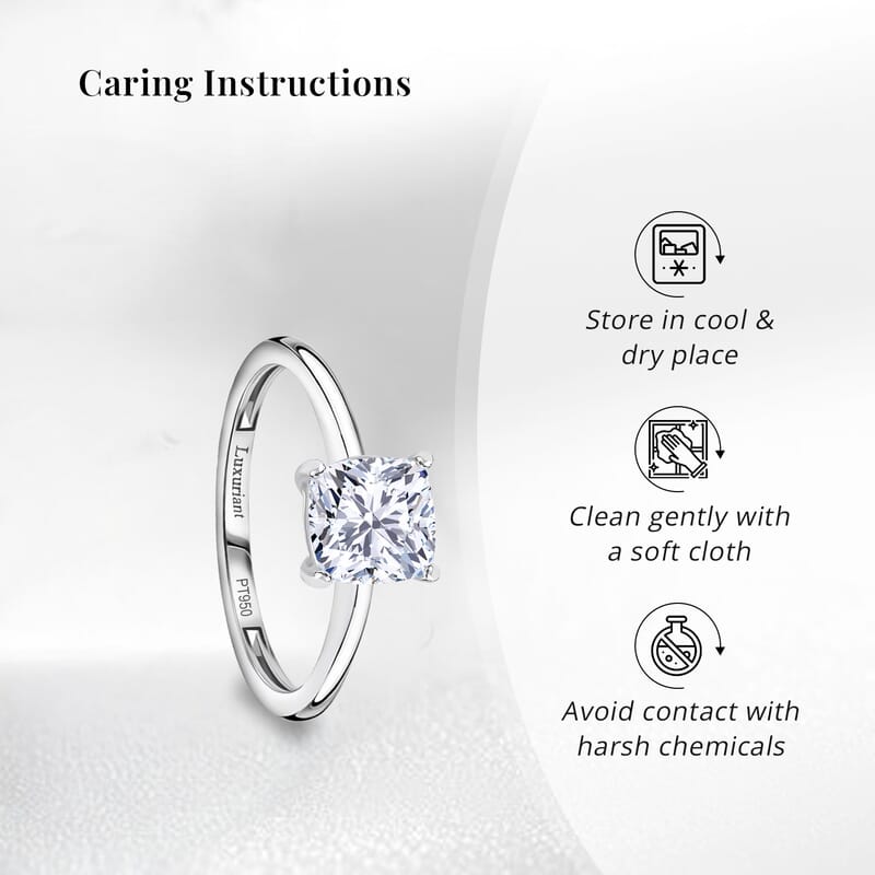 Auction of the Month SGL Certified 950 Platinum Luxuriant Lab Grown Diamond (G-H, VS) Ring (Size 10.5) (4 g) 2.00 ctw