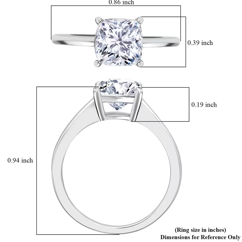 Auction of the Month SGL Certified 950 Platinum Luxuriant Lab Grown Diamond (G-H, VS) Ring (Size 10.5) (4 g) 2.00 ctw