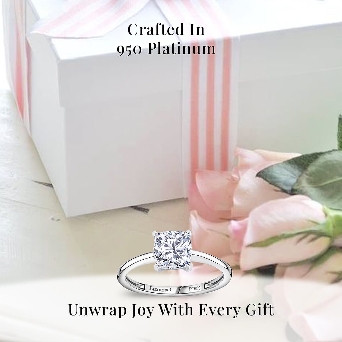 Auction of the Month SGL Certified 950 Platinum Luxuriant Lab Grown Diamond (G-H, VS) Ring (Size 12.0) (4 g) 2.00 ctw image number 2