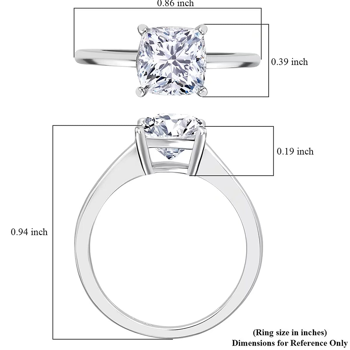 Auction of the Month SGL Certified 950 Platinum Luxuriant Lab Grown Diamond (G-H, VS) Ring (Size 12.0) (4 g) 2.00 ctw image number 7