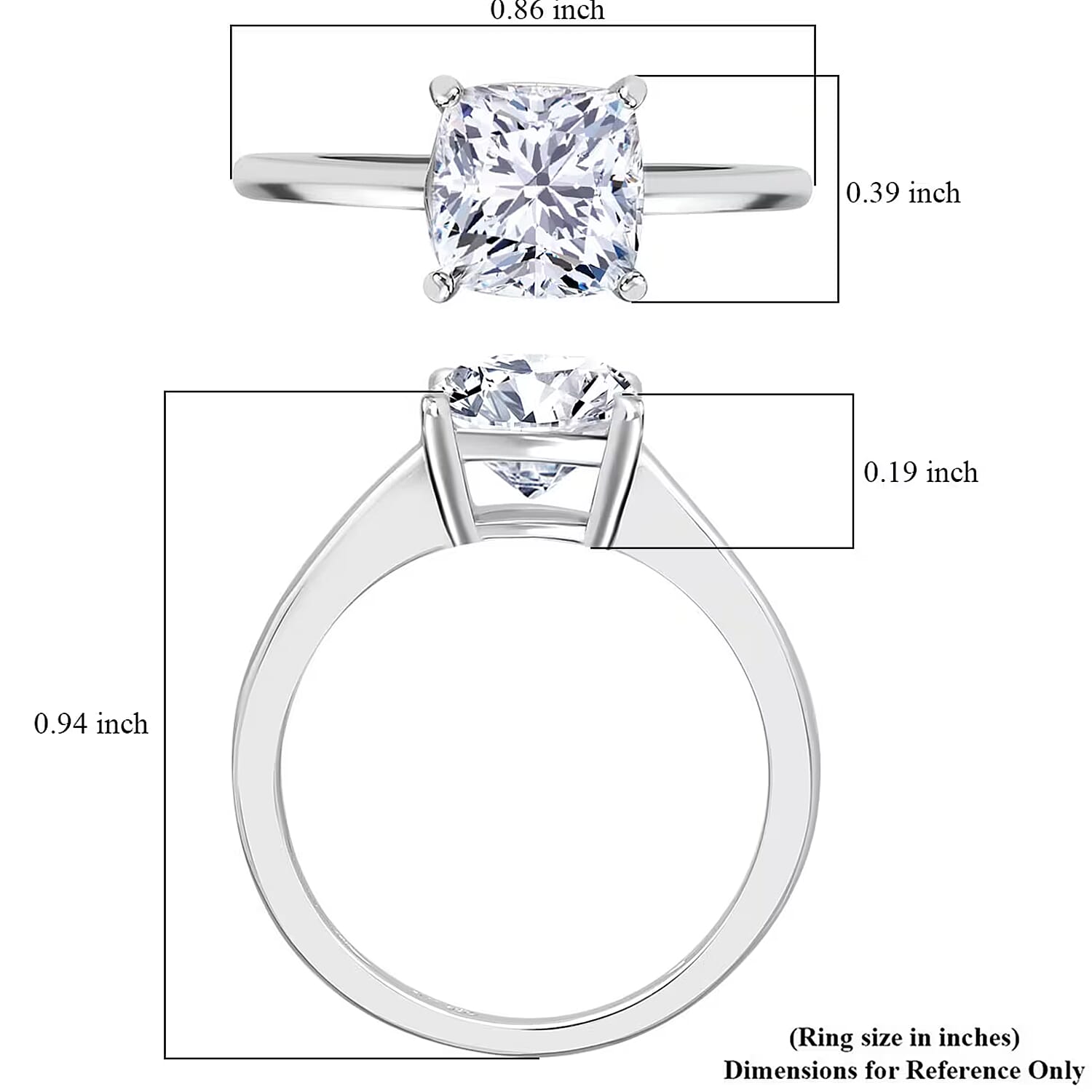 SGL Certified 950 Platinum Luxuriant Lab Grown Diamond (G, VS) Ring (Size 10.0) (4 g) 2.00 ctw