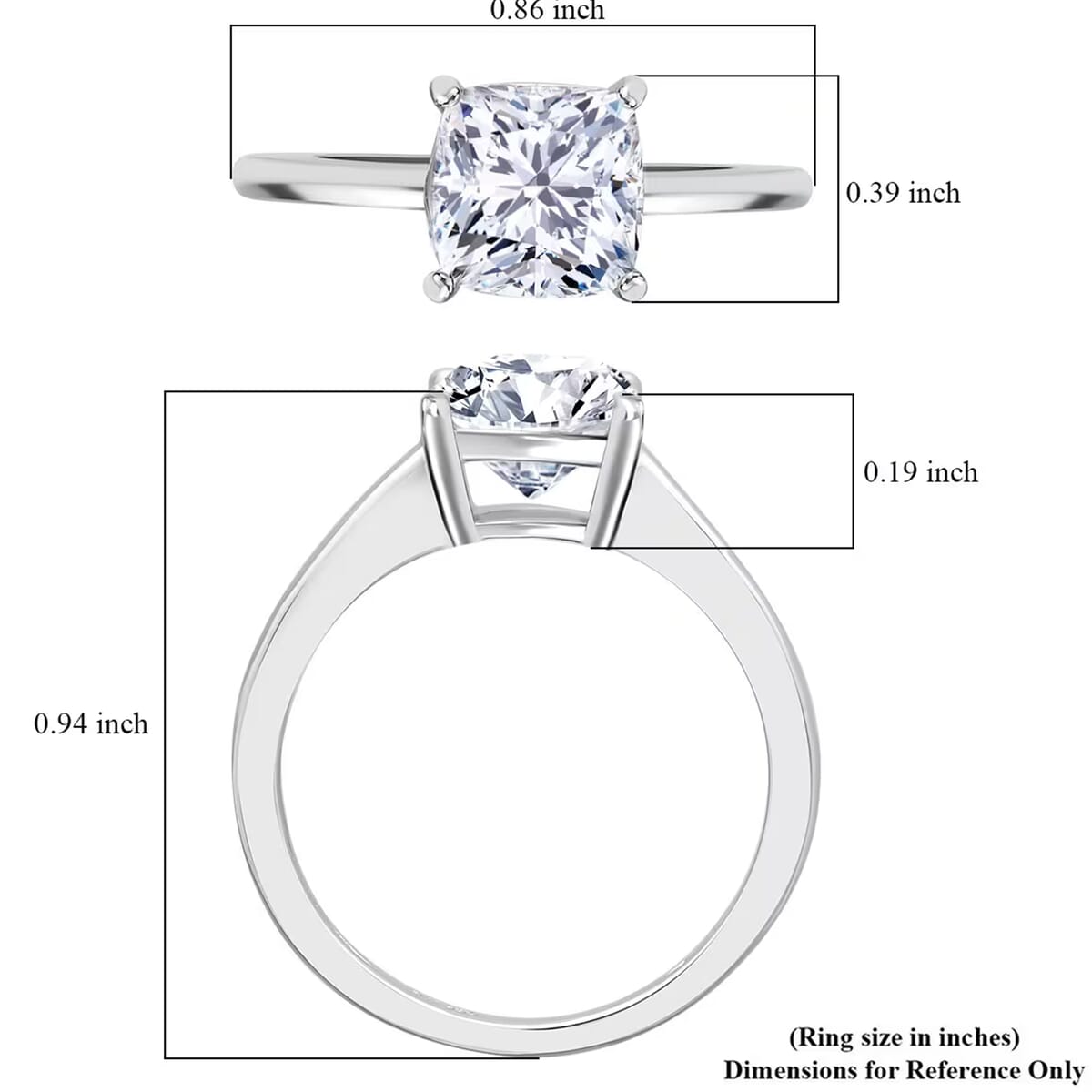 Auction of the Month SGL Certified 950 Platinum Luxuriant Lab Grown Diamond (G-H, VS) Ring (Size 7.5) (4 g) 2.00 ctw image number 7