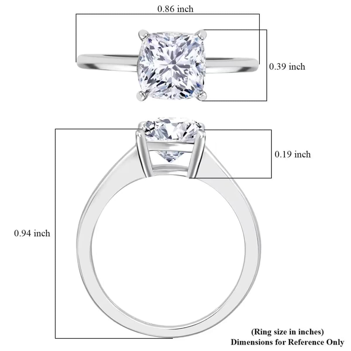 SGL Certified 950 Platinum Luxuriant Lab Grown Diamond (G, VS) Ring (Size 10.0) (4 g) 2.00 ctw image number 8