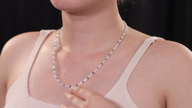Rainbow Moonstone and Black Diamond 38.00 ctw Necklace 18 Inches in Vermeil Yellow Gold Over Sterling Silver