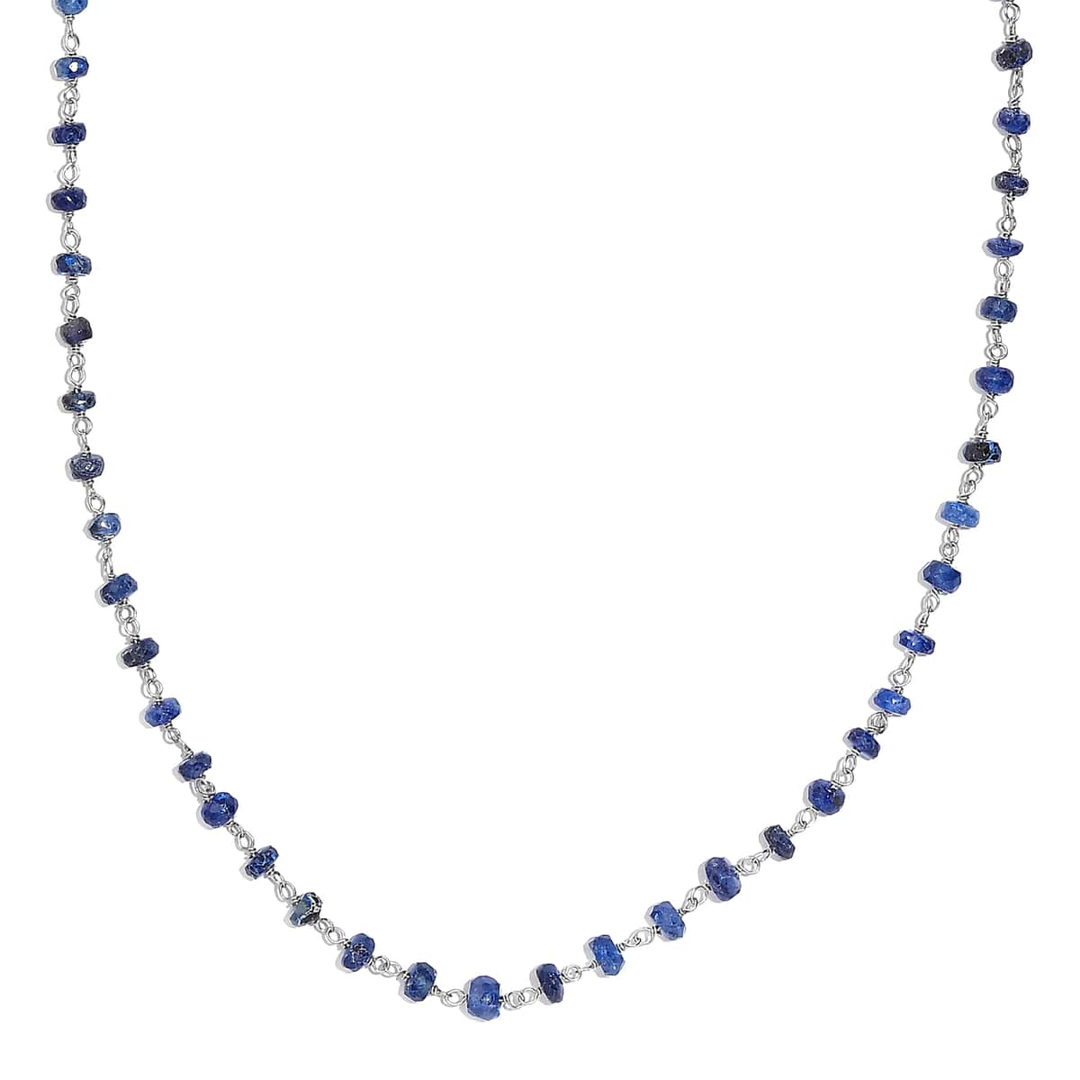 Blue Sapphire 28.00 ctw Necklace 20 Inches in Platinum Over Sterling Silver  image number 0