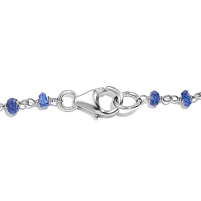 Blue Sapphire 28.00 ctw Necklace 20 Inches in Platinum Over Sterling Silver 