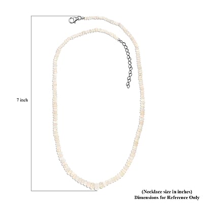 Ethiopian Welo Opal Beaded 28.00 ctw Necklace 18 Inches in Platinum Over Sterling Silver 