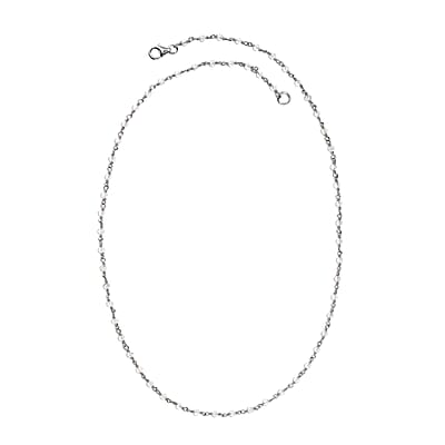 Aquamarine Beaded 15.00 ctw Necklace 20 Inches in Platinum Over Sterling Silver